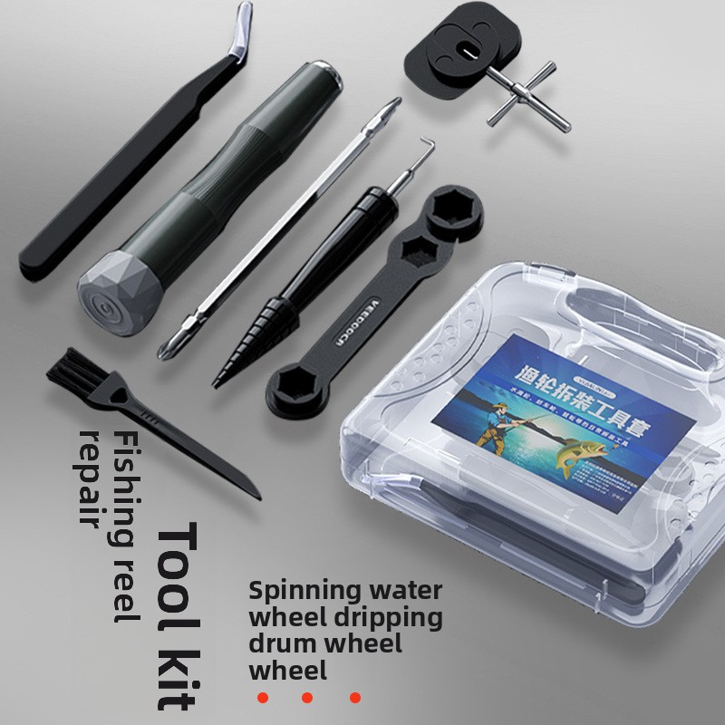 Reel Repair Kit - Onderhoudssleutelset voor vismolens, demontagegereedschap voor baitcastingmolens,